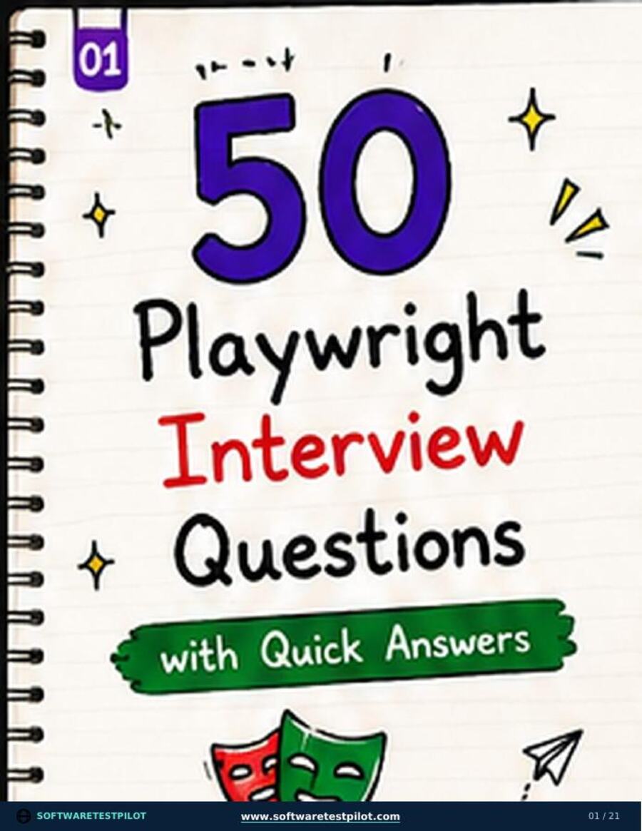 First page preview of Playwright Interview Questions with Quick Answers