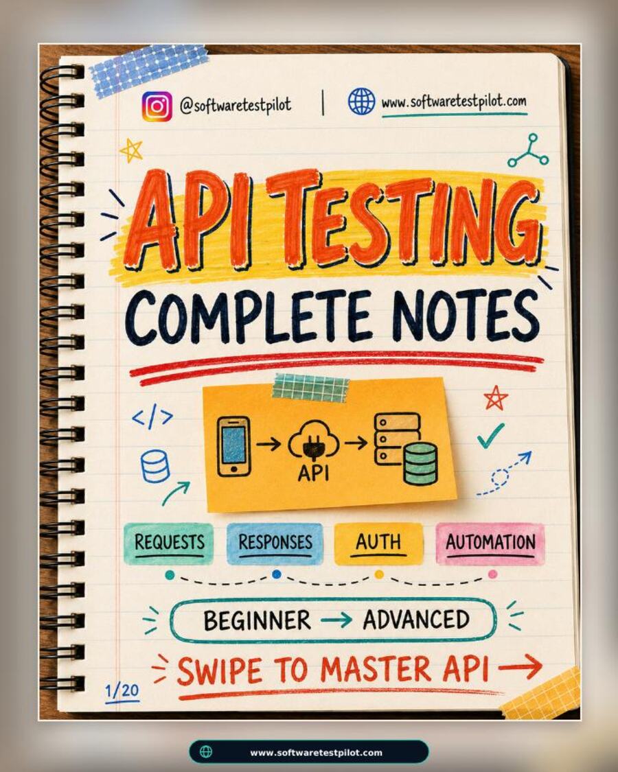 First page preview of API Testing Complete Notes