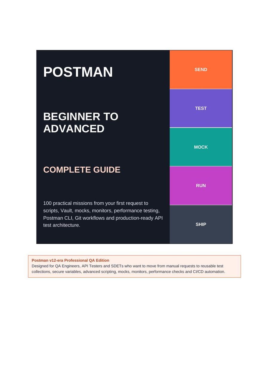 First-page preview of Postman Beginner to Advanced Complete Guide