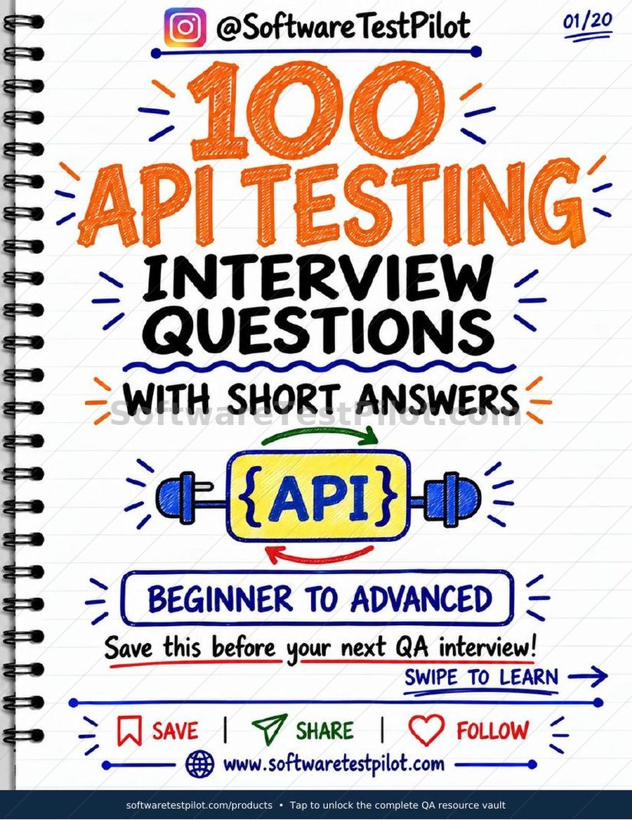 First-page preview of 100 API Testing Interview Questions
