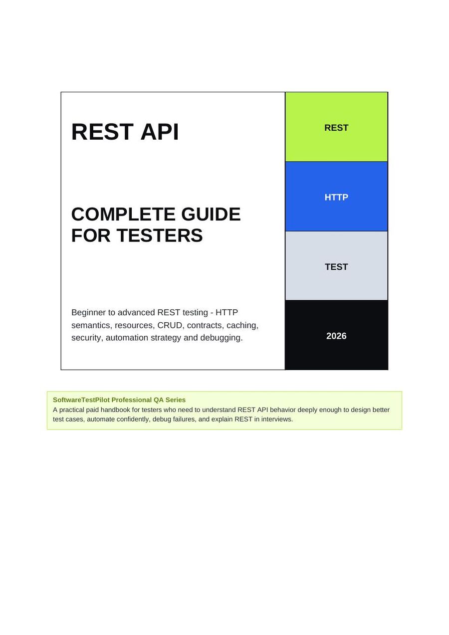First-page preview of REST API Complete Guide for Testers