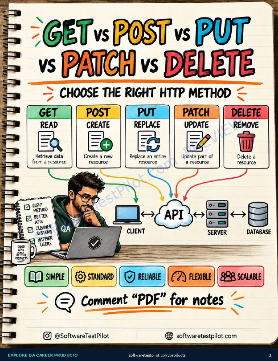 First-page preview of GET vs POST vs PUT vs PATCH vs DELETE