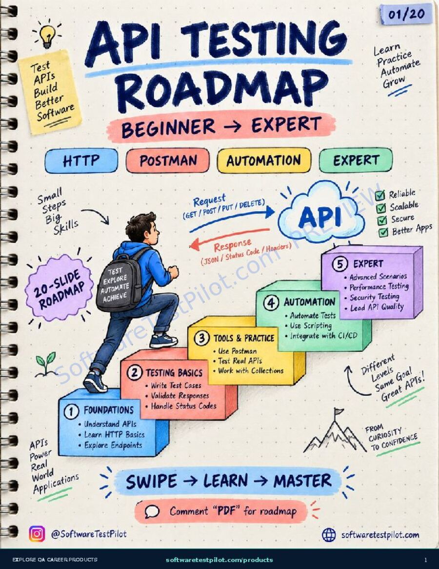 First-page preview of API Testing Roadmap: Beginner to Expert