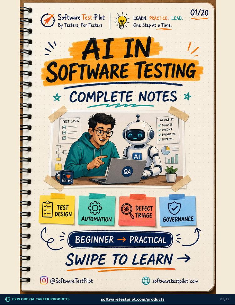 First page preview of AI in Software Testing — Complete Notes