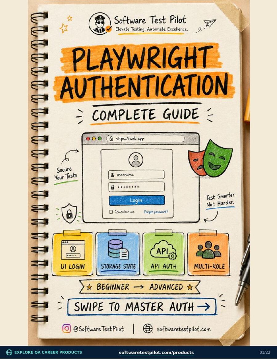 Playwright Authentication Complete Guide cover page