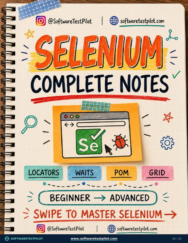 First page preview of Selenium Complete Notes