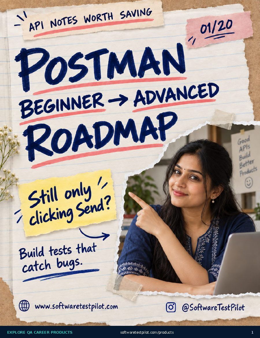 First-page preview of Postman Beginner to Advanced Roadmap
