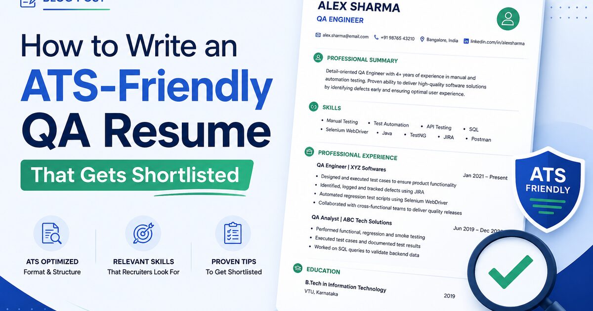How to write an ATS-friendly QA resume that gets shortlisted