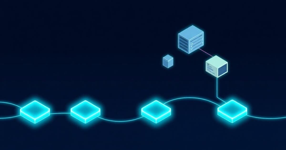 GitHub Actions for Automation Testing cover — glowing isometric CI/CD pipeline nodes flowing into matrix runners on a dark navy editorial background.