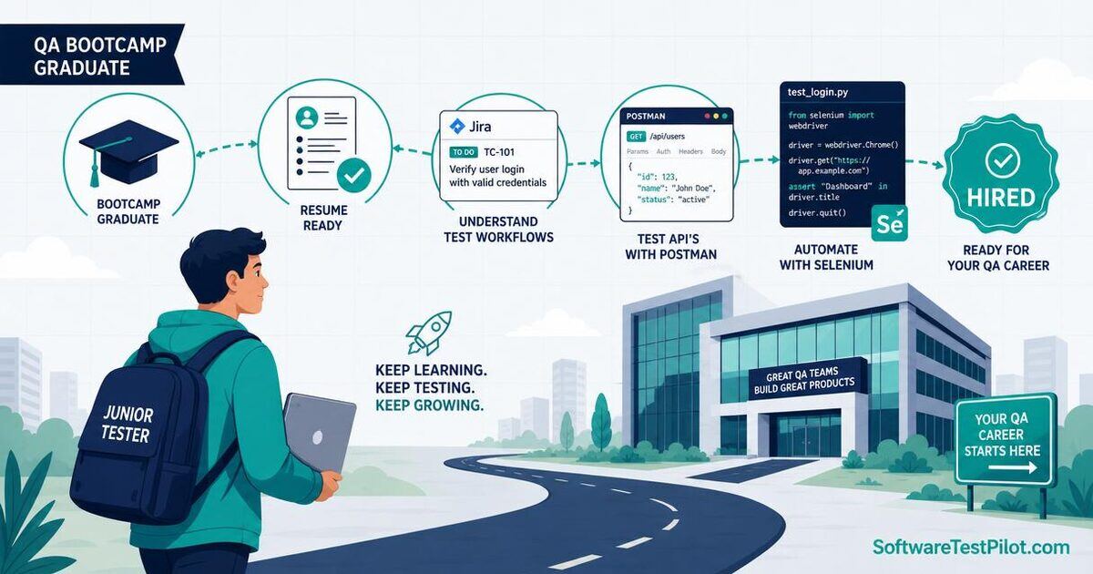 QA bootcamp graduate career guide for How to Get Your First QA Job After a Bootcamp in 2026
