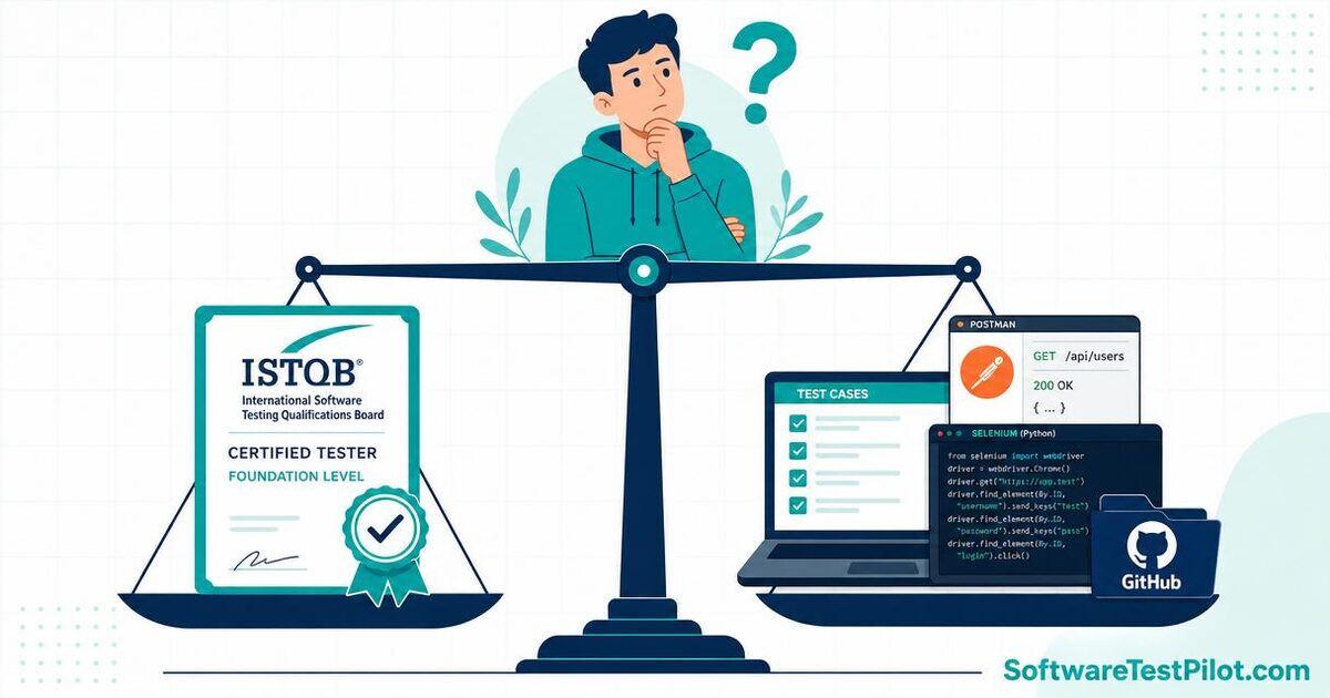 QA candidate weighing ISTQB Foundation certification value against practical testing skills and job offers in 2026