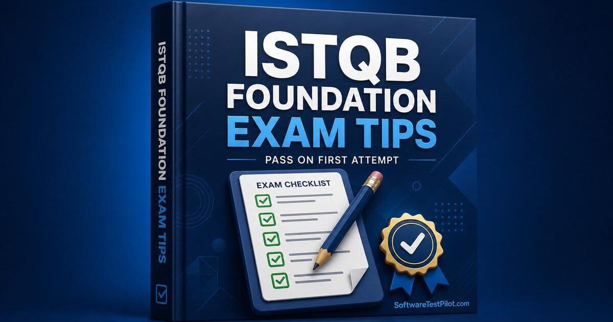 ISTQB Foundation exam prep desk with CTFL v4.0 study checklist, exam timer, and certificate badge