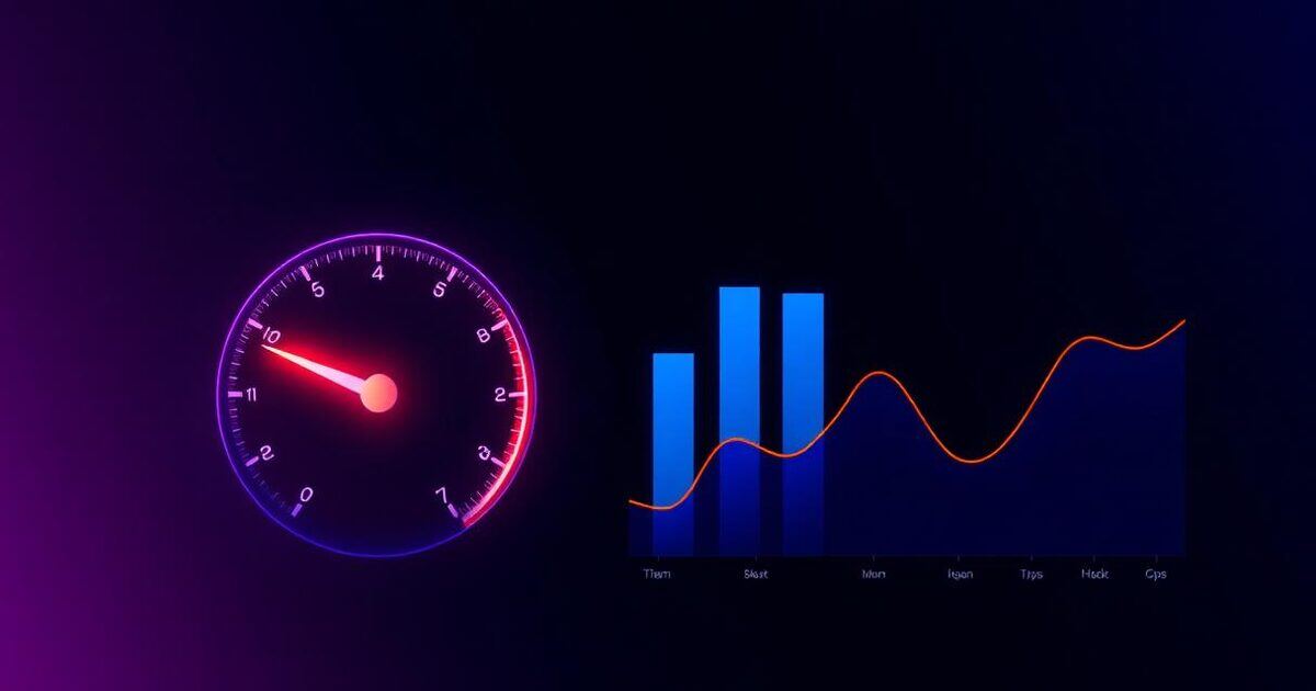 Performance Testing Interview Questions (2026) cover — neon speedometer gauge, ascending bar chart and response-time line graph on a dark navy gradient.