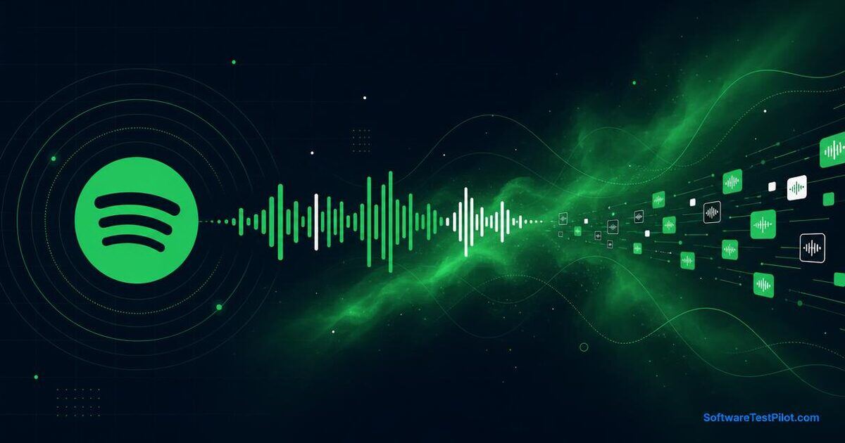Editorial cover illustrating the Spotify QA / SDET interview loop.