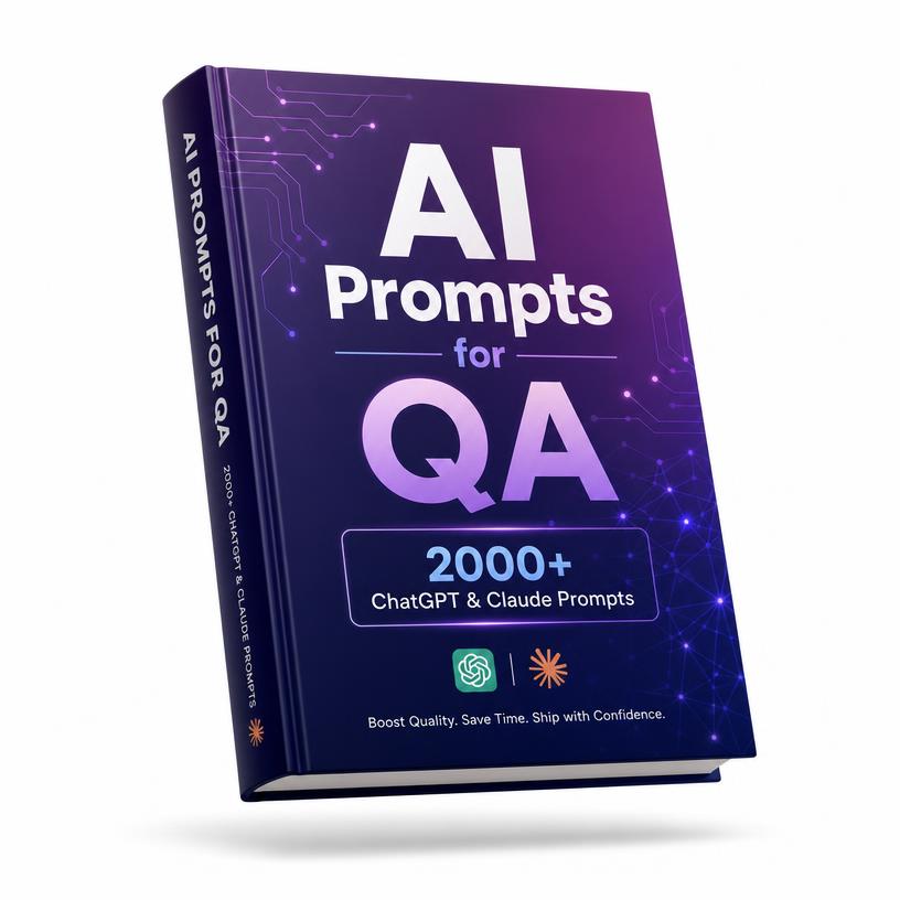 2000+ ChatGPT/Claude Prompts for QA 3D ebook cover