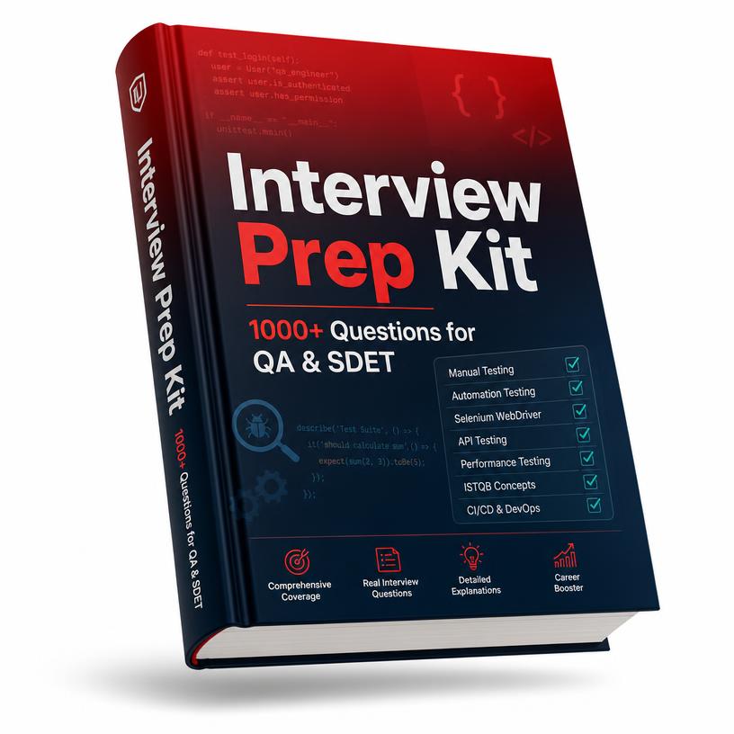 Software Testing Interview Prep Kit 3D ebook cover