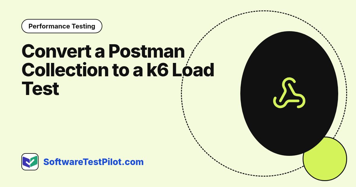 Convert a Postman Collection to a k6 Load Test: Performance Testing article cover, SoftwareTestPilot.com