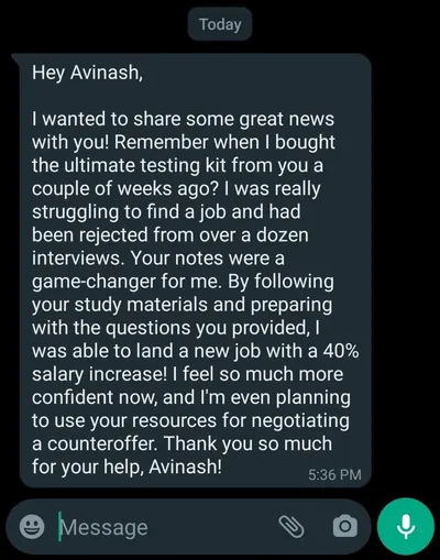 SoftwareTestPilot QA Interview Kit review WhatsApp